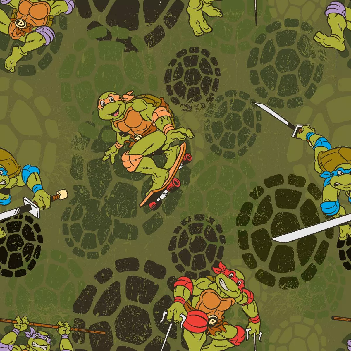 nickelodeon-tmnt-green-battle-fabric Nickelodeon TMNT Green Battle Fabric