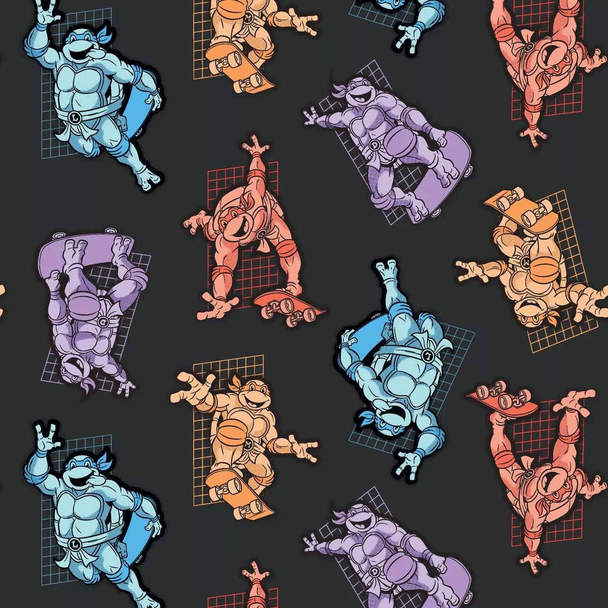 nickelodeon-tmnt-poses-fabric Nickelodeon TMNT Poses Fabric