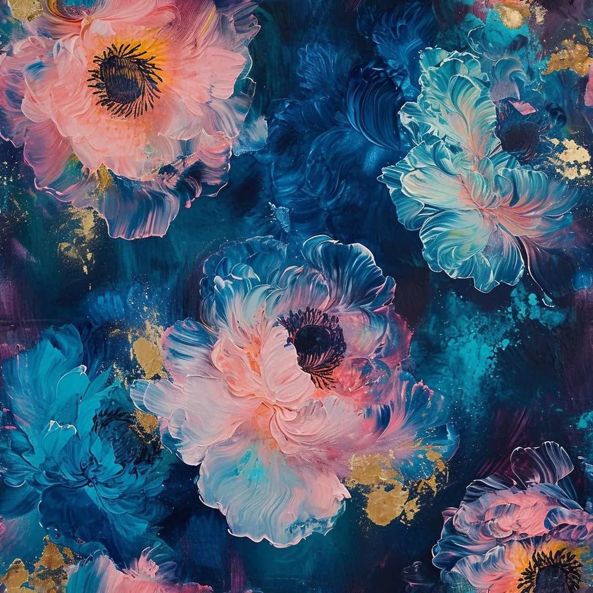 nightlife-abstract-floral-pattern-7-fabric Nightlife Abstract Floral Pattern #7 Fabric