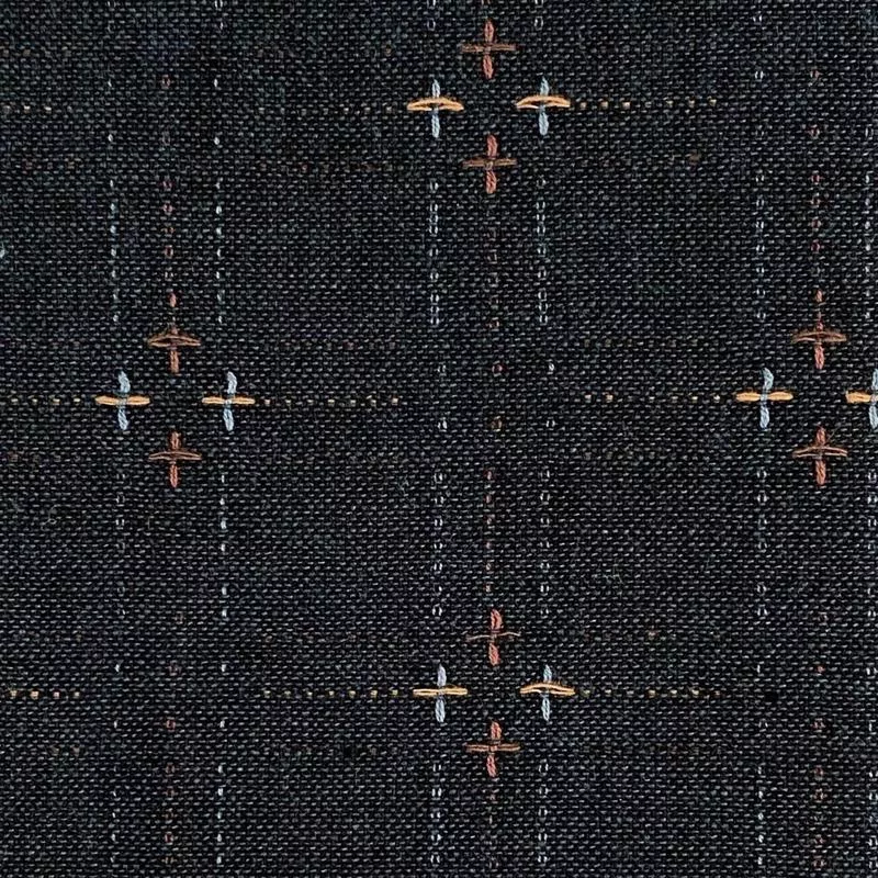 Nikko Indigo Woven Cotton Fabric – Granite