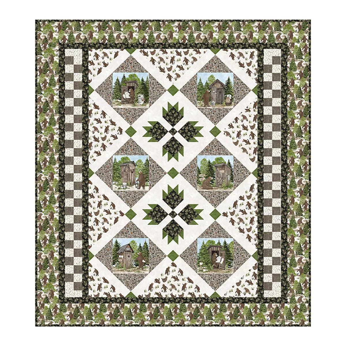 Northcott Fabrics Bear Necessities Insight Quilting Pattern PTN3552
