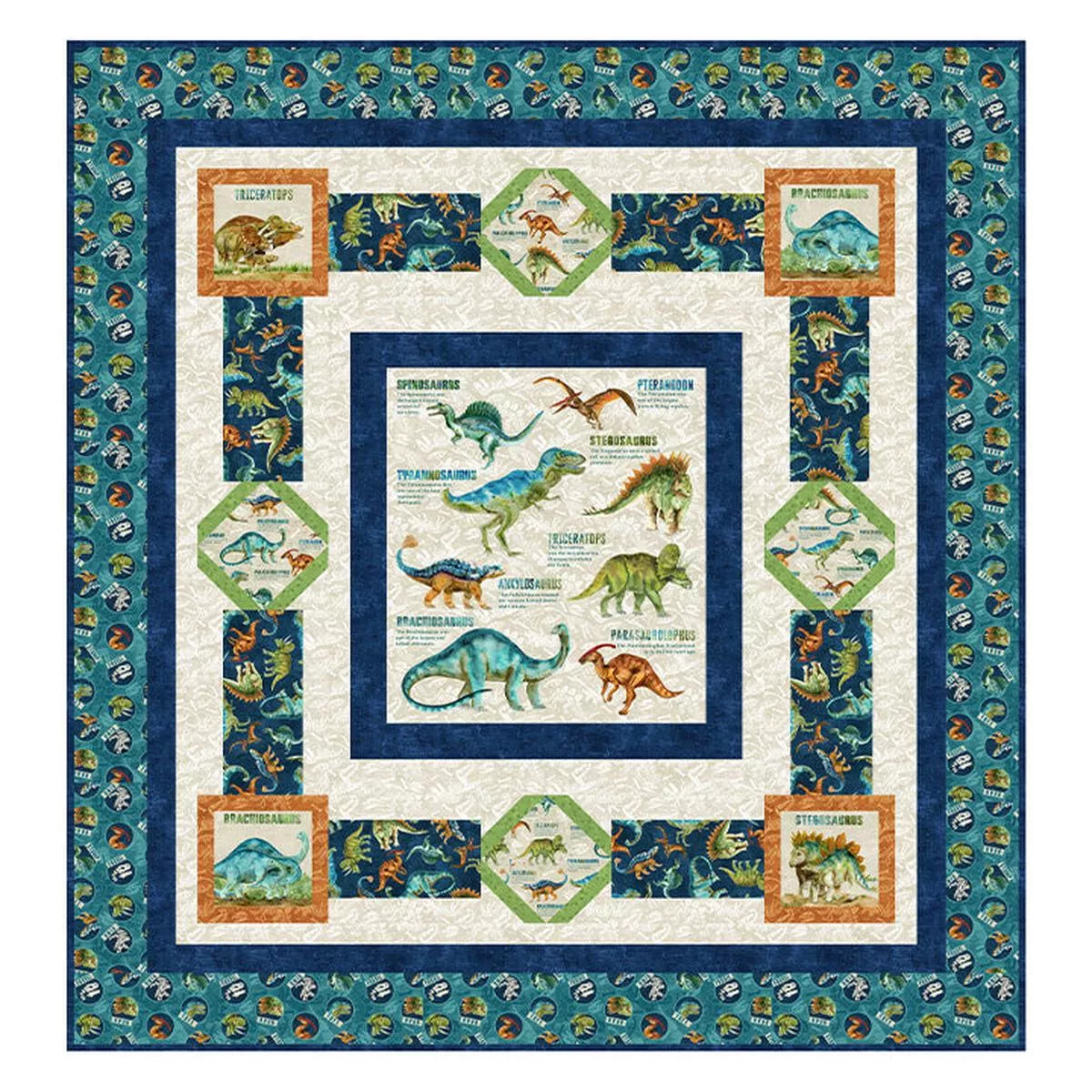Northcott Fabrics Dino Roar Quilting Pattern PTN3546