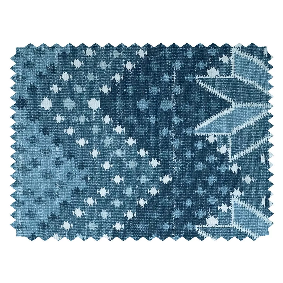 northstar-blanket-linen-fabric-by-nathan-turner-blue ‘Northstar Blanket’ Linen Fabric by Nathan Turner – Blue