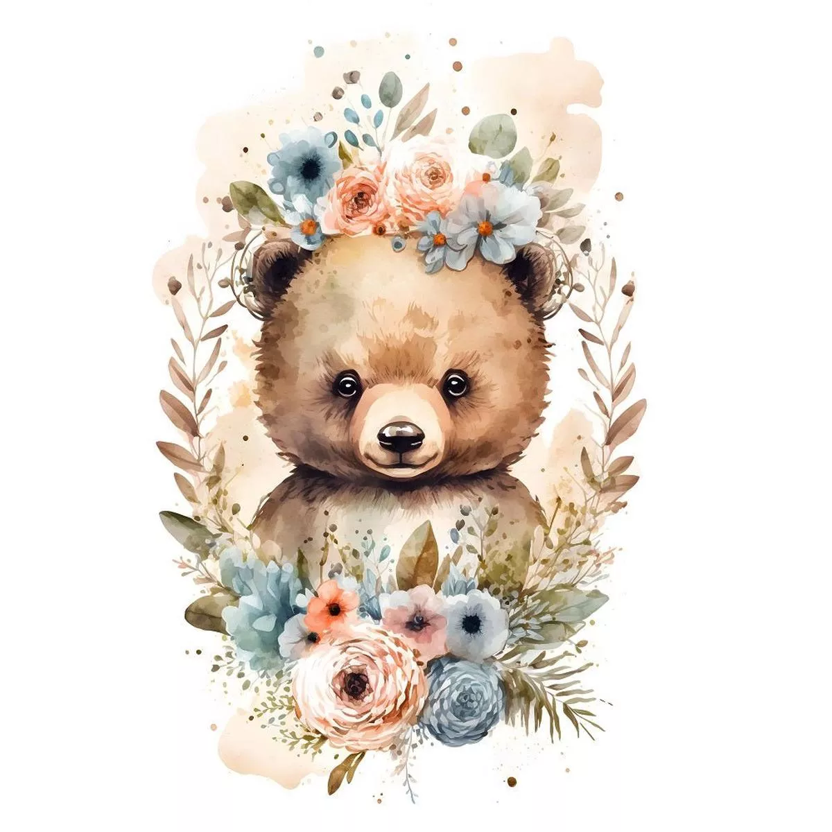 nursery-baby-bear-fabric-panel Nursery Baby Bear Fabric Panel