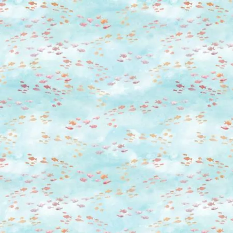 Ocean Life – Shoal – Turquoise – Cotton Fabric