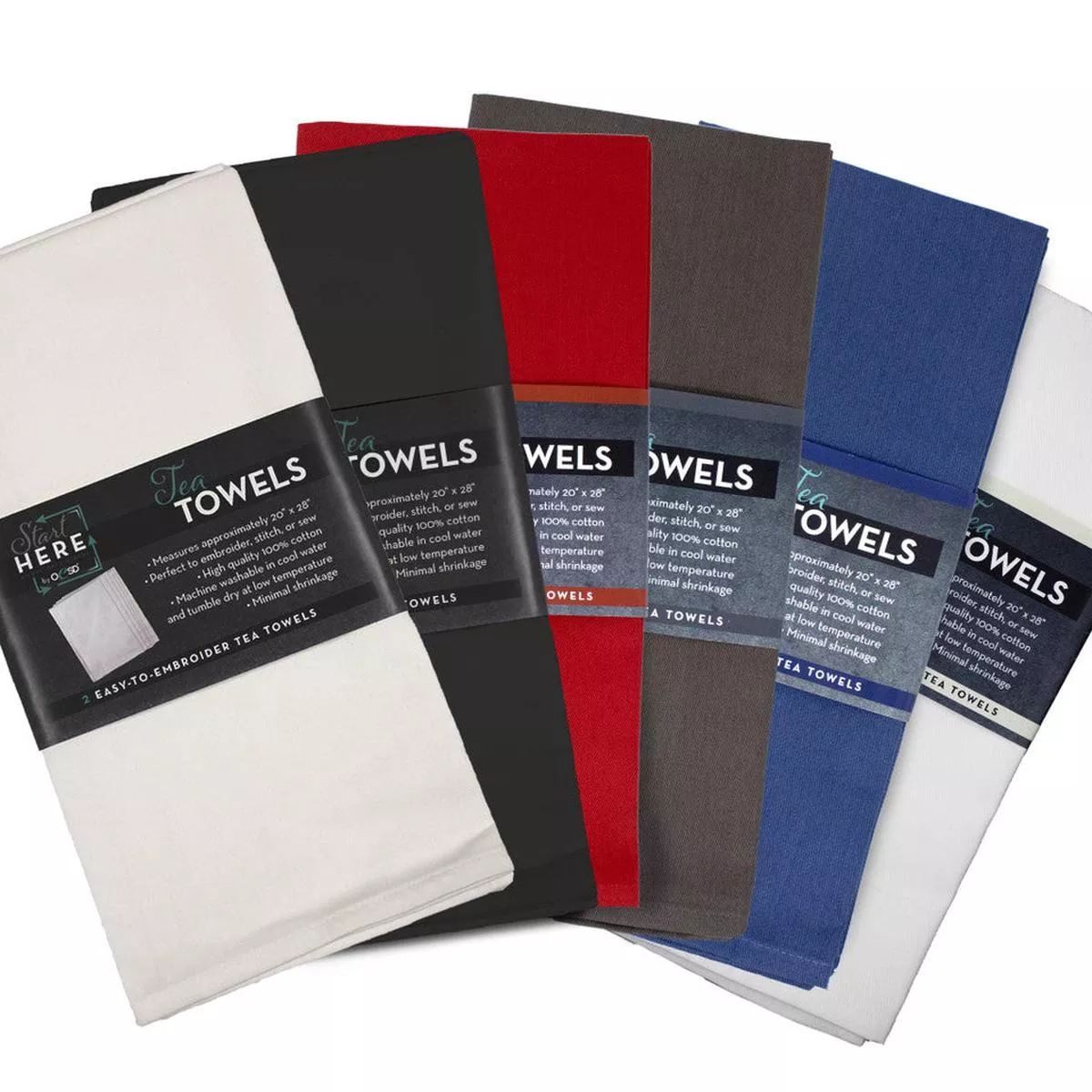 oesd-start-here-2pk-tea-towel-embroidery-blanks OESD Start Here 2pk Tea Towel Embroidery Blanks