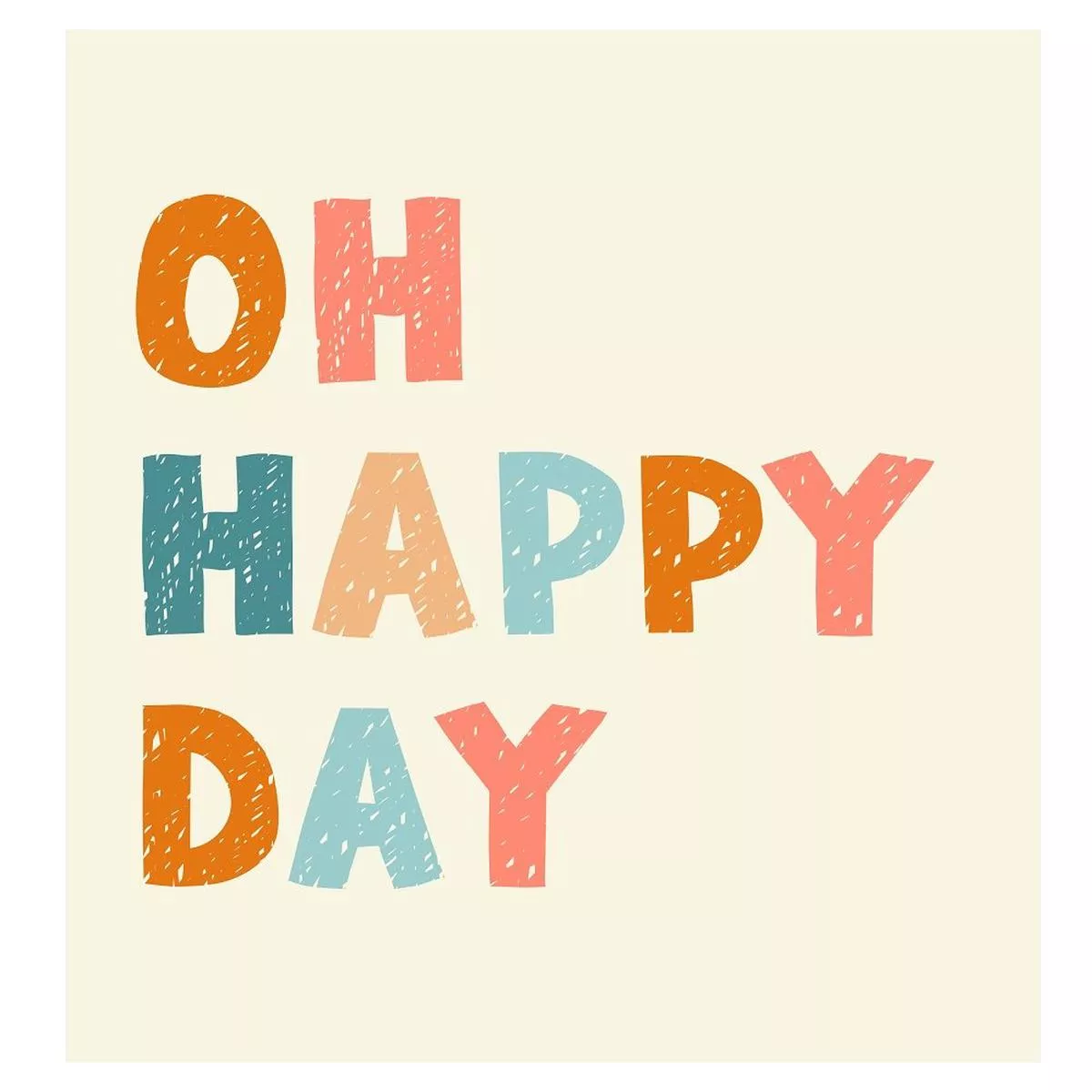 Oh Happy Day Fabric Panel