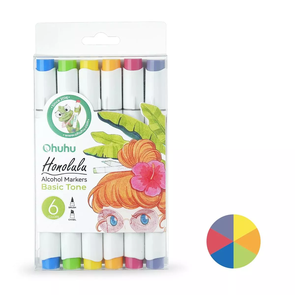 ohuhu-honolulu-6ct-basic-color-brush-chisel-dual-tip-alcohol-markers-y30-80403-5 Ohuhu Honolulu 6ct Basic Color Brush/Chisel Dual Tip Alcohol Markers Y30-80403-51