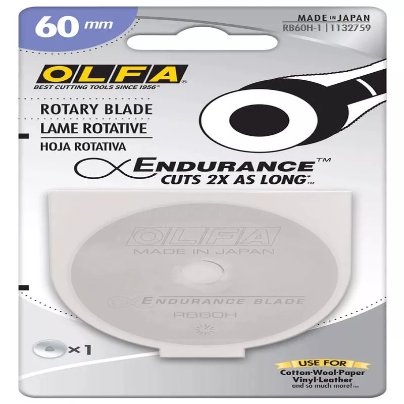 OLFA Replacement 60mm Endurance Rotary Cutter Blade RB60H-1