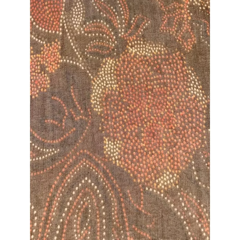 orange-brown-dot-print-on-chiffon Orange / Brown dot Print on Chiffon