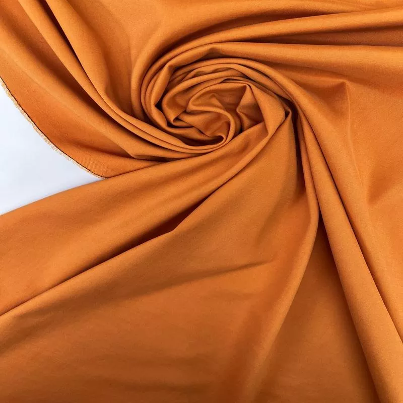 Orange-Orange Elastane Tencel Woven