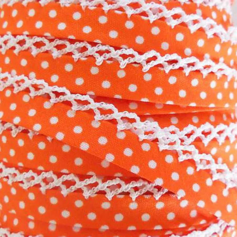 Orange – Polka Dot Bias Tape