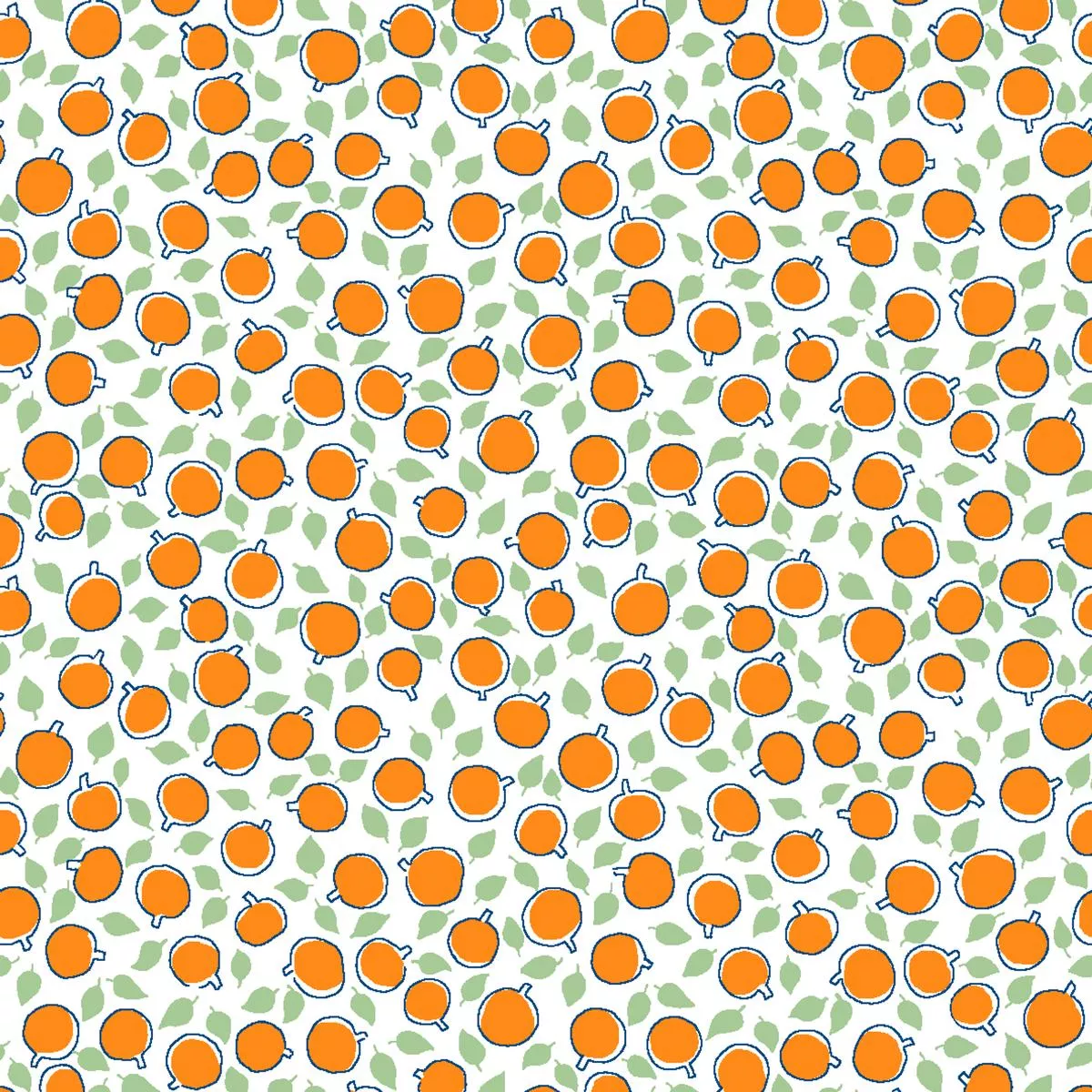 Orchard Bliss – Tangerine Apple Fabric