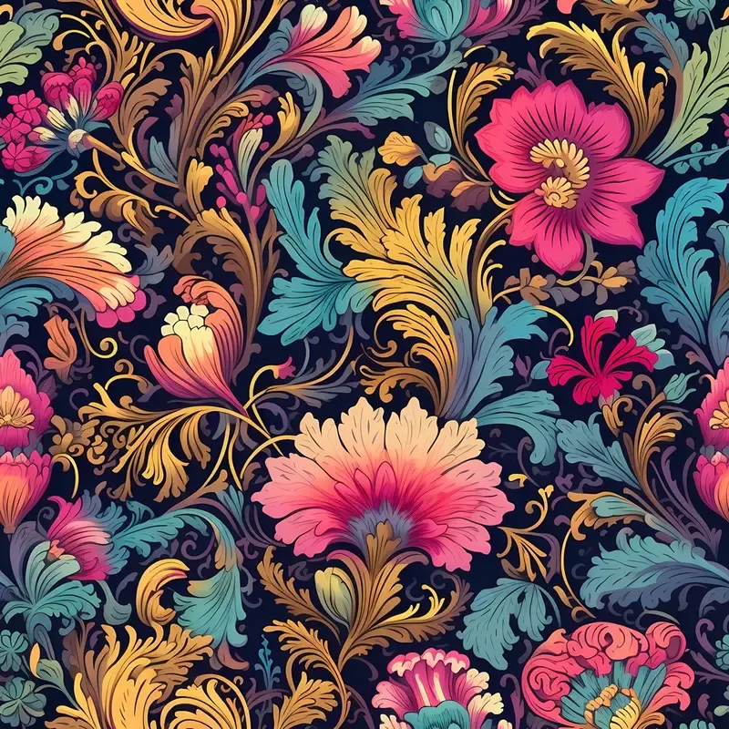 ornate-renaissance-floral-pattern-12-fabric Ornate Renaissance Floral Pattern #12 Fabric