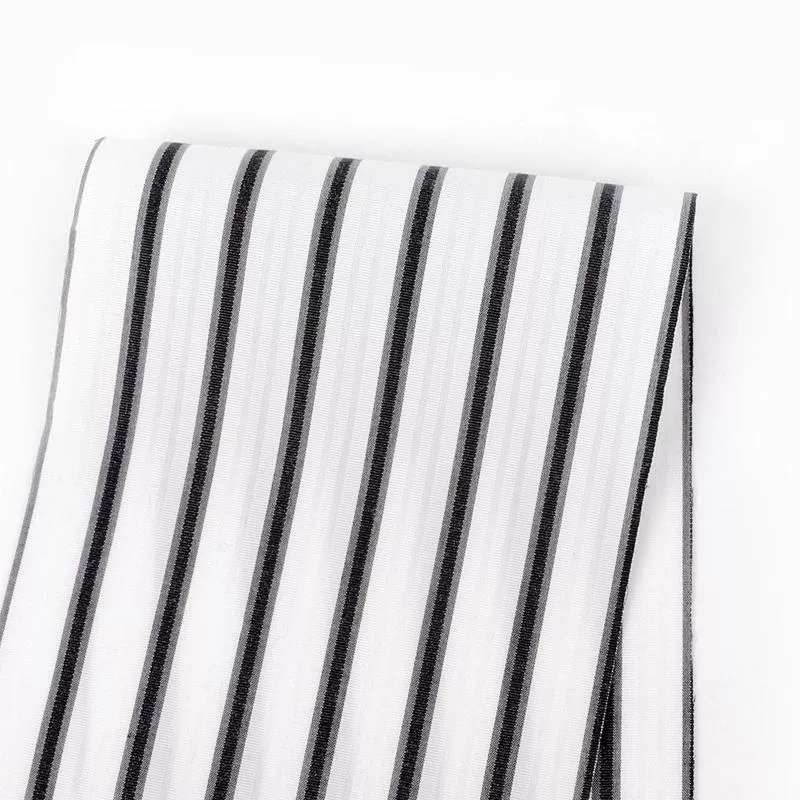 Ottoman Stripe Shirting – Black/White
