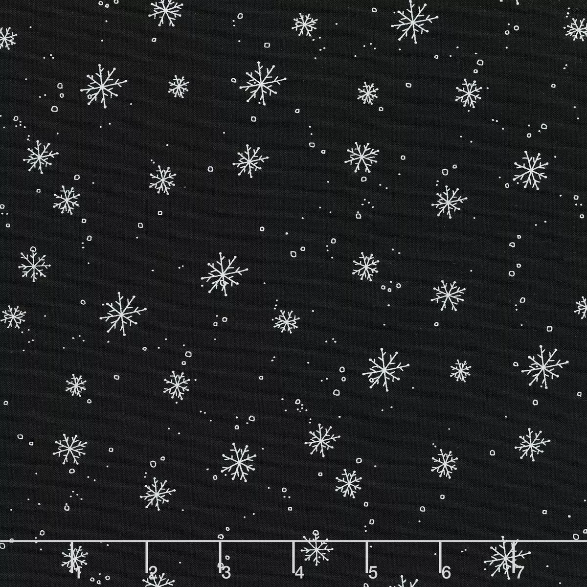 our-gnome-to-yours-snowflakes-black-yardage Our Gnome To Yours – Snowflakes Black Yardage