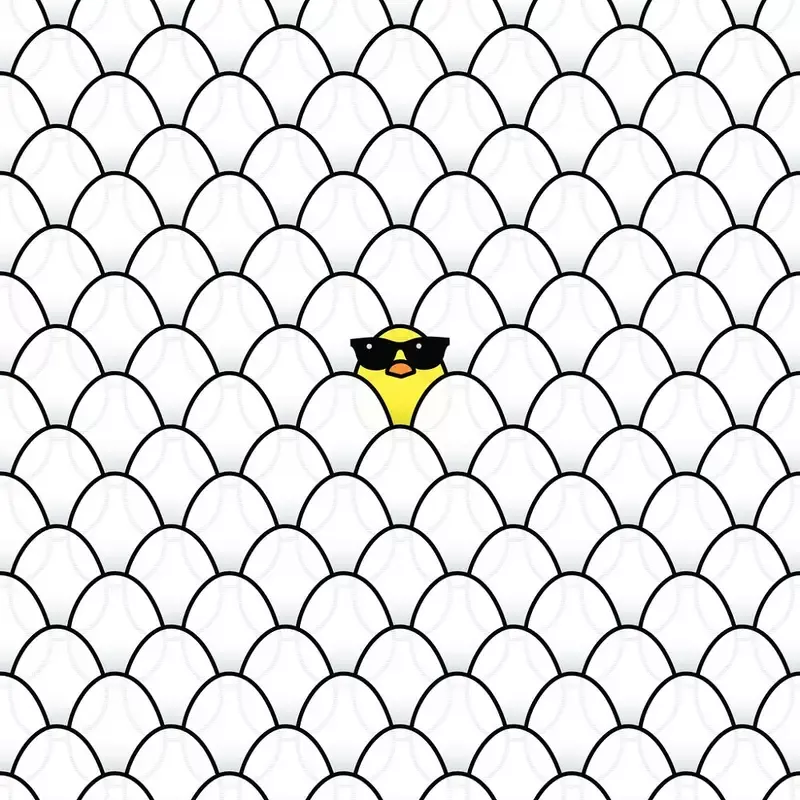 packed-chickens-eggs-fabric-white Packed Chickens and Eggs Fabric – White