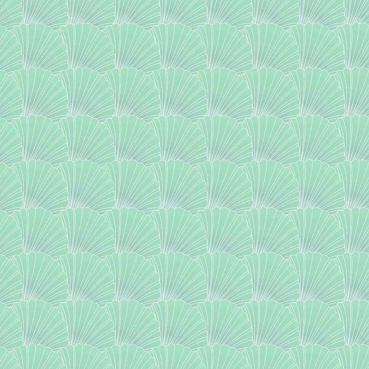 packed-seashells-fabric-green Packed Seashells Fabric – Green