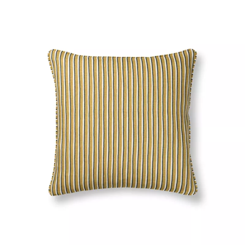Painted Stripe Mustard, 45 x 45 Cushion