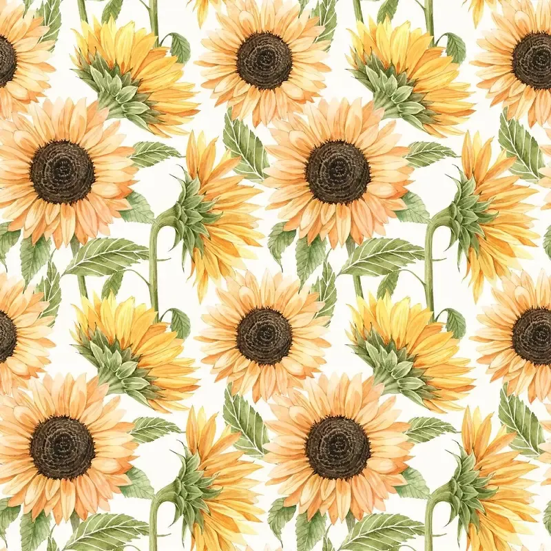 painted-sunflowers-fabric-white Painted Sunflowers Fabric – White