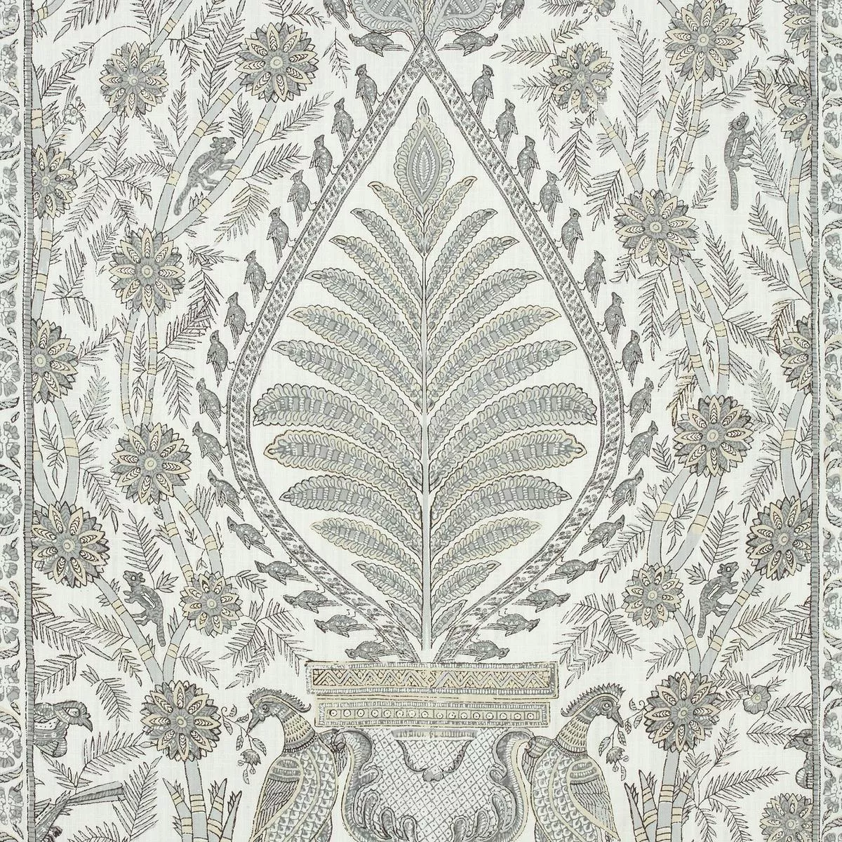 palampore-grey-fabric Palampore Grey Fabric