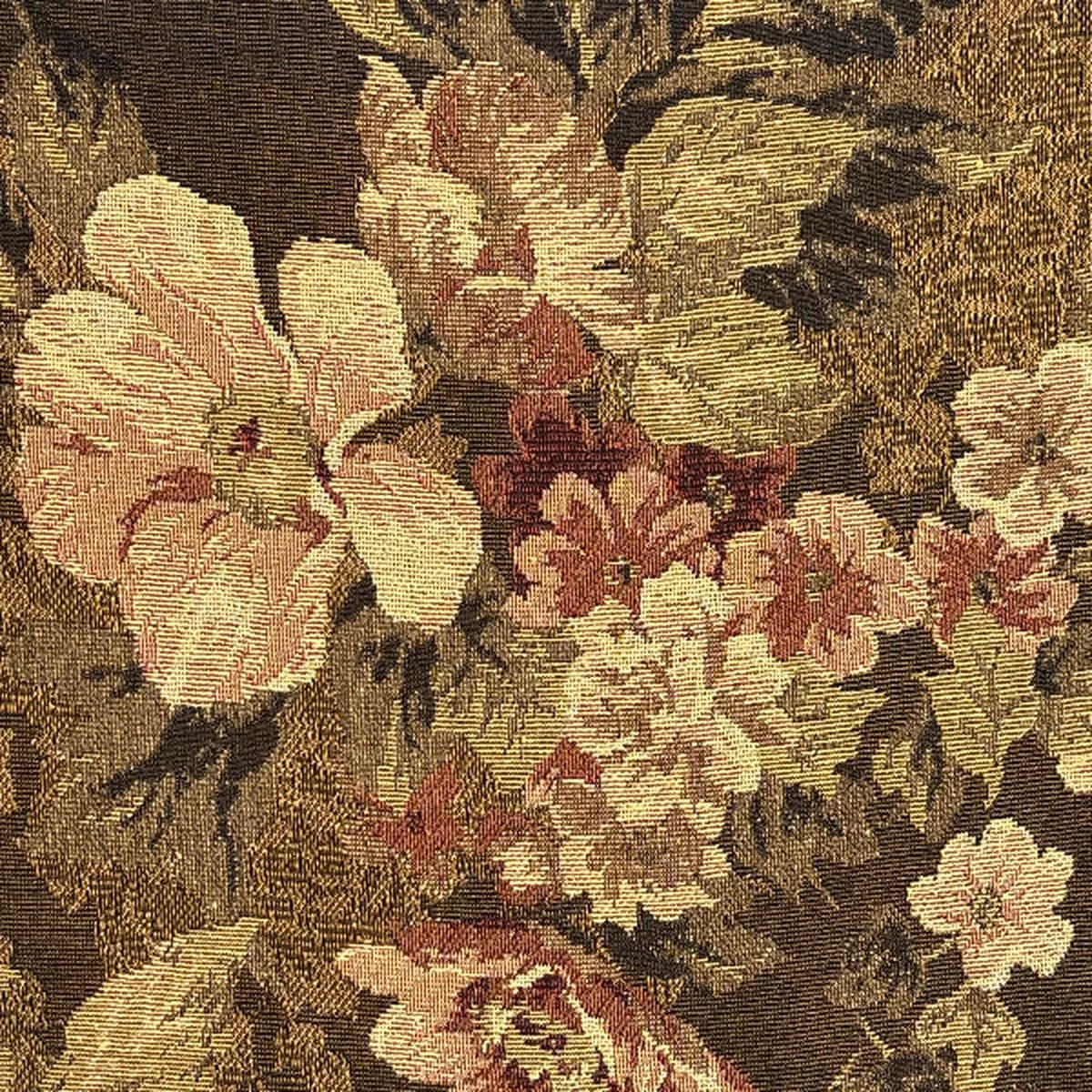 Pastel Brown Garden Upholstery Fabric