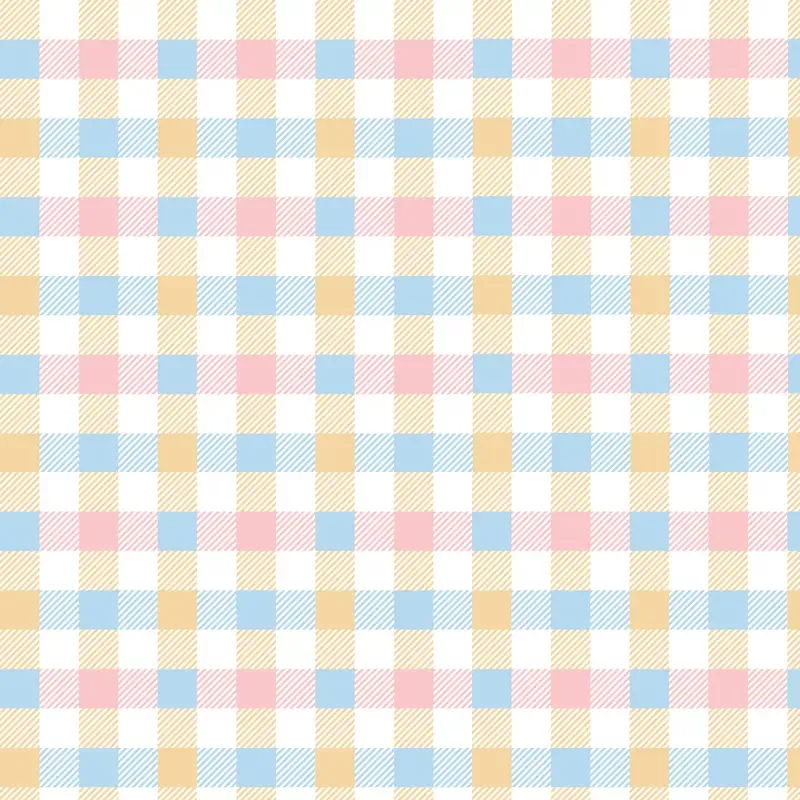pastel-gingham-stripe-fabric-yellow Pastel Gingham Stripe Fabric – Yellow