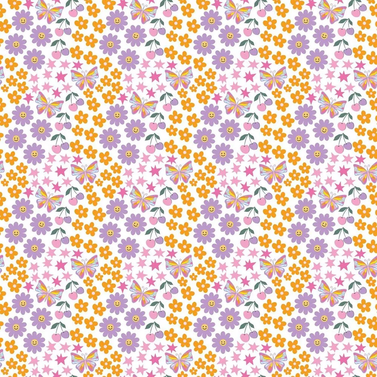 pastel-spring-elements-fabric Pastel Spring Elements Fabric