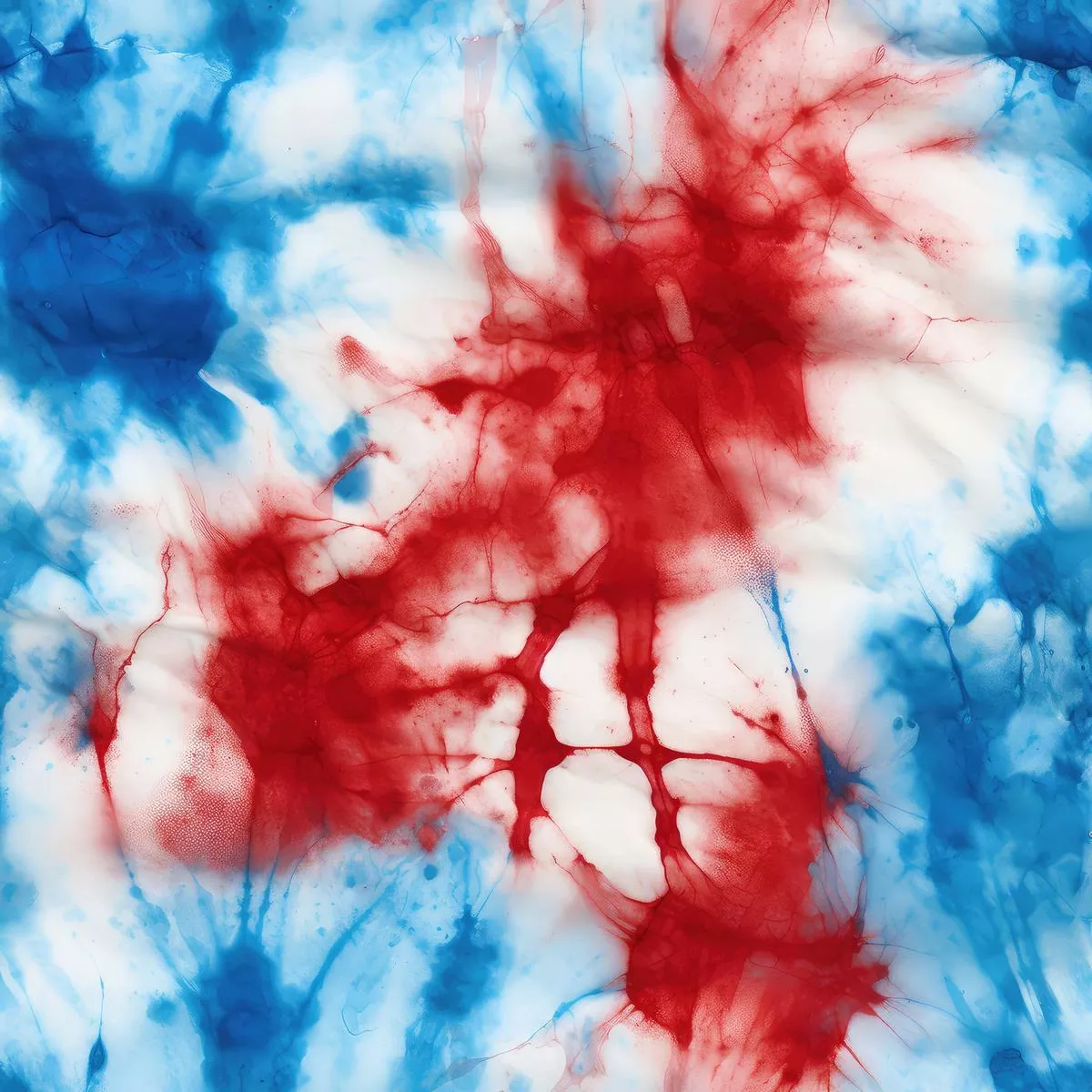 Patriotic Tie-Dye Pattern 8 Quilting Cotton Fabric
