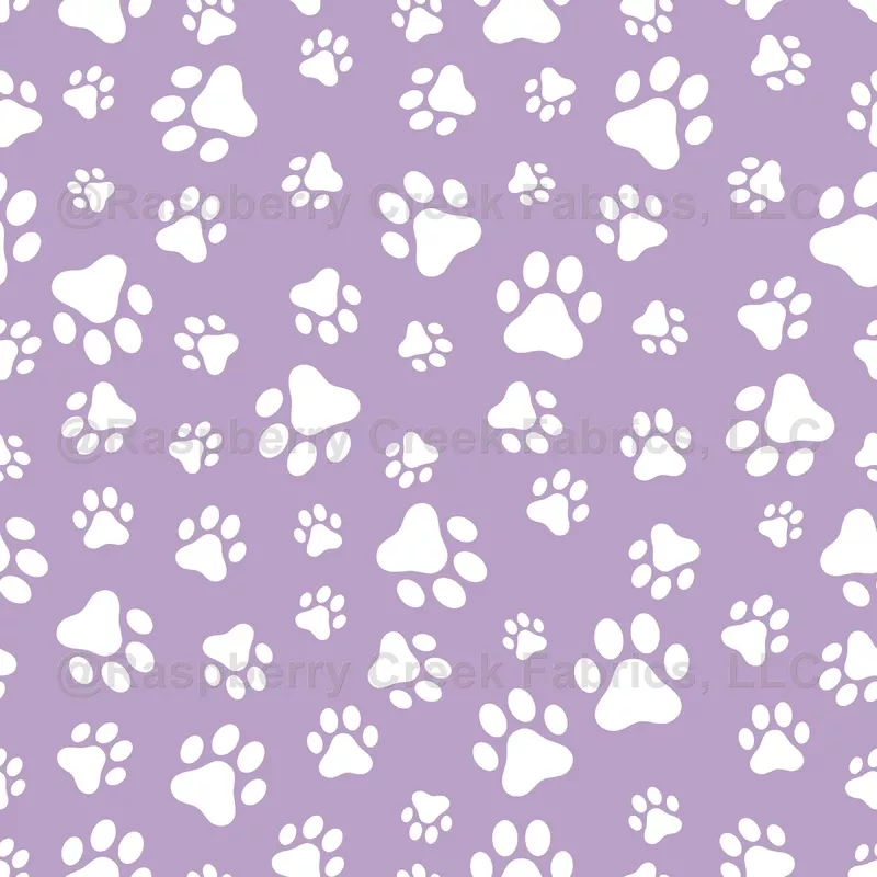 Pattern Of Paws, White Paws, Dog Paws, Purple
