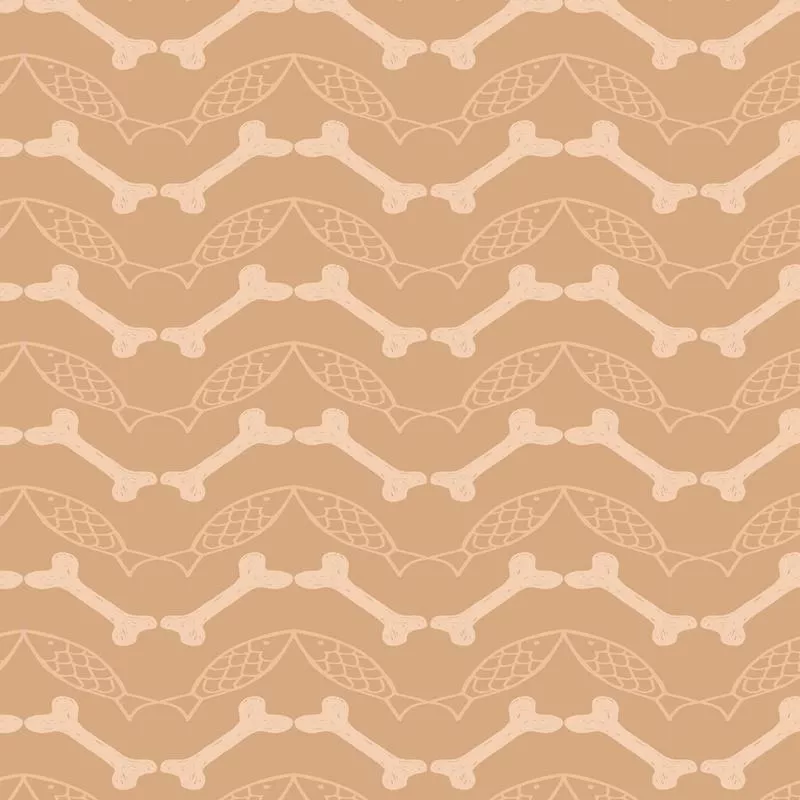 Paws And Claws Herring Bone By Lewis & Irene Light Tan