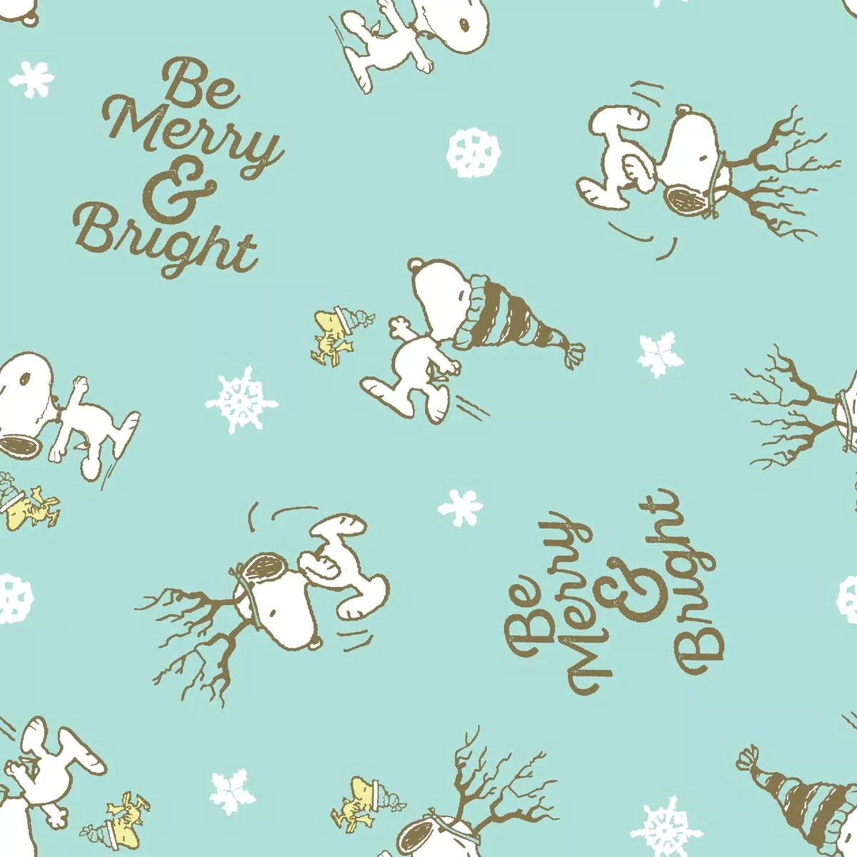 Peanuts Snoopy Holiday Merry & Bright Fabric