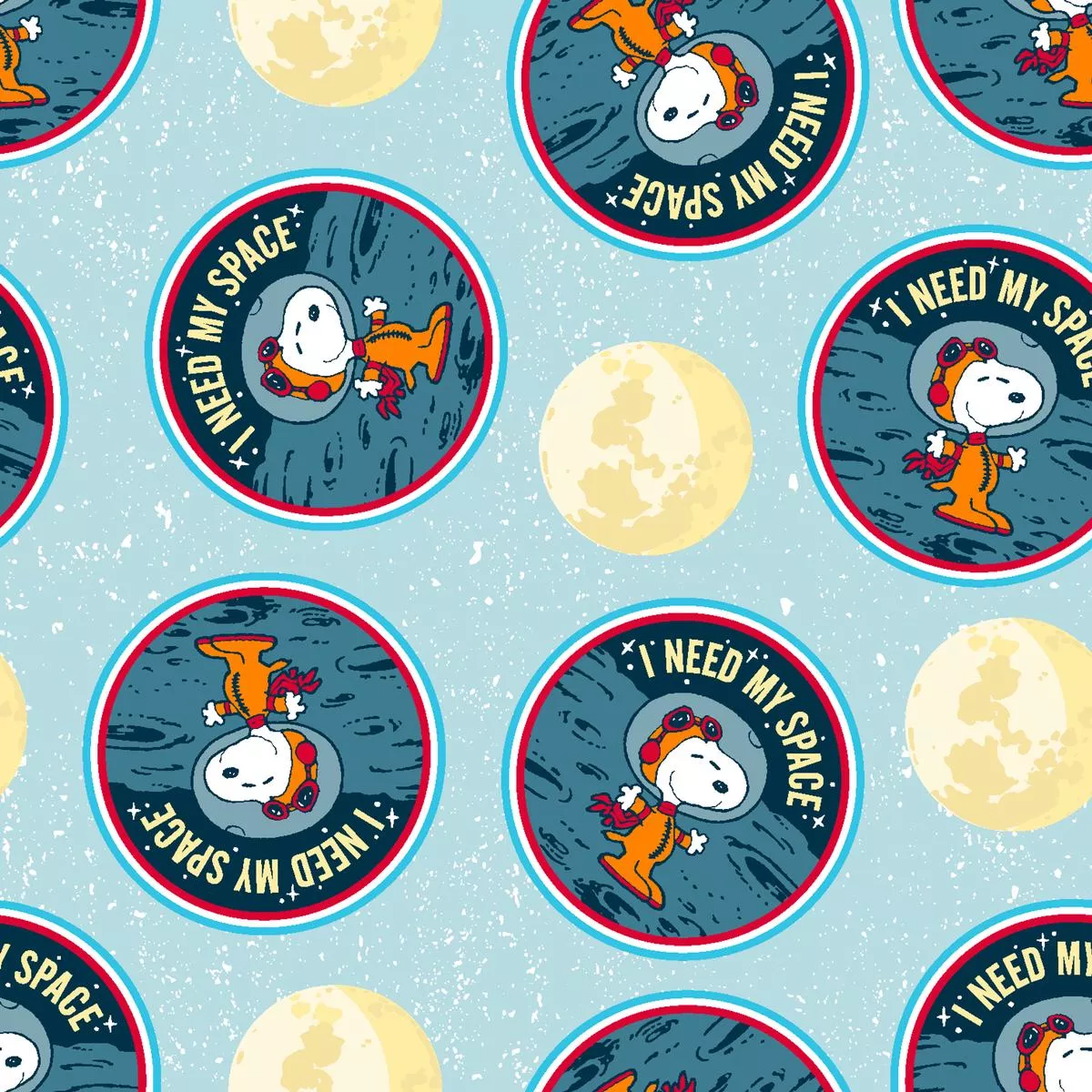 peanuts-snoopy-needs-space-fabric Peanuts Snoopy Needs Space Fabric