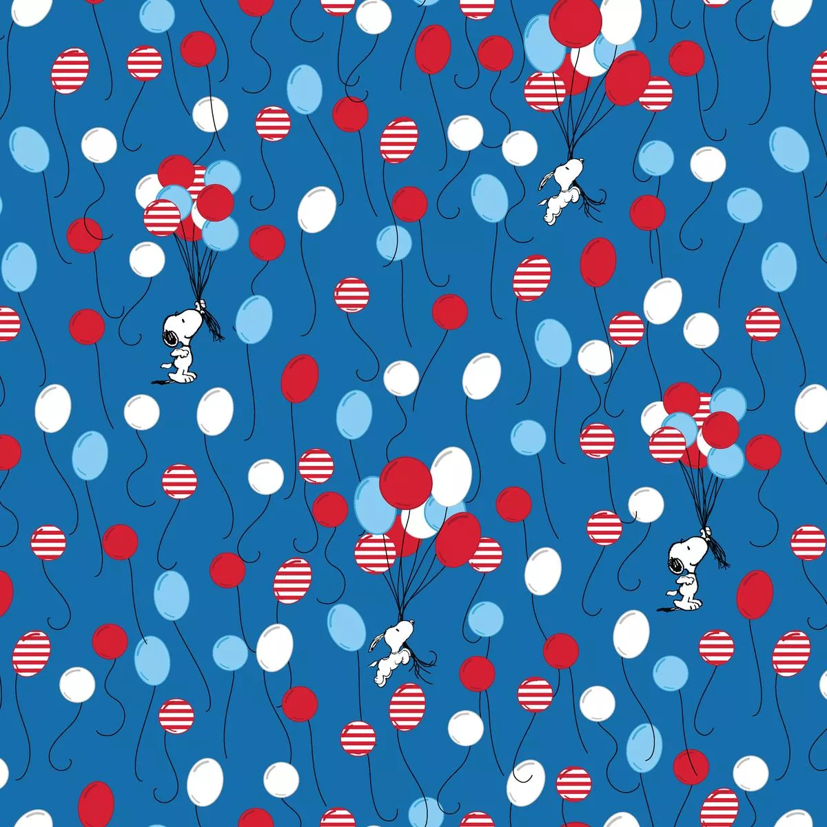 peanuts-snoopy-patriotic-pop-fabric Peanuts Snoopy Patriotic Pop Fabric