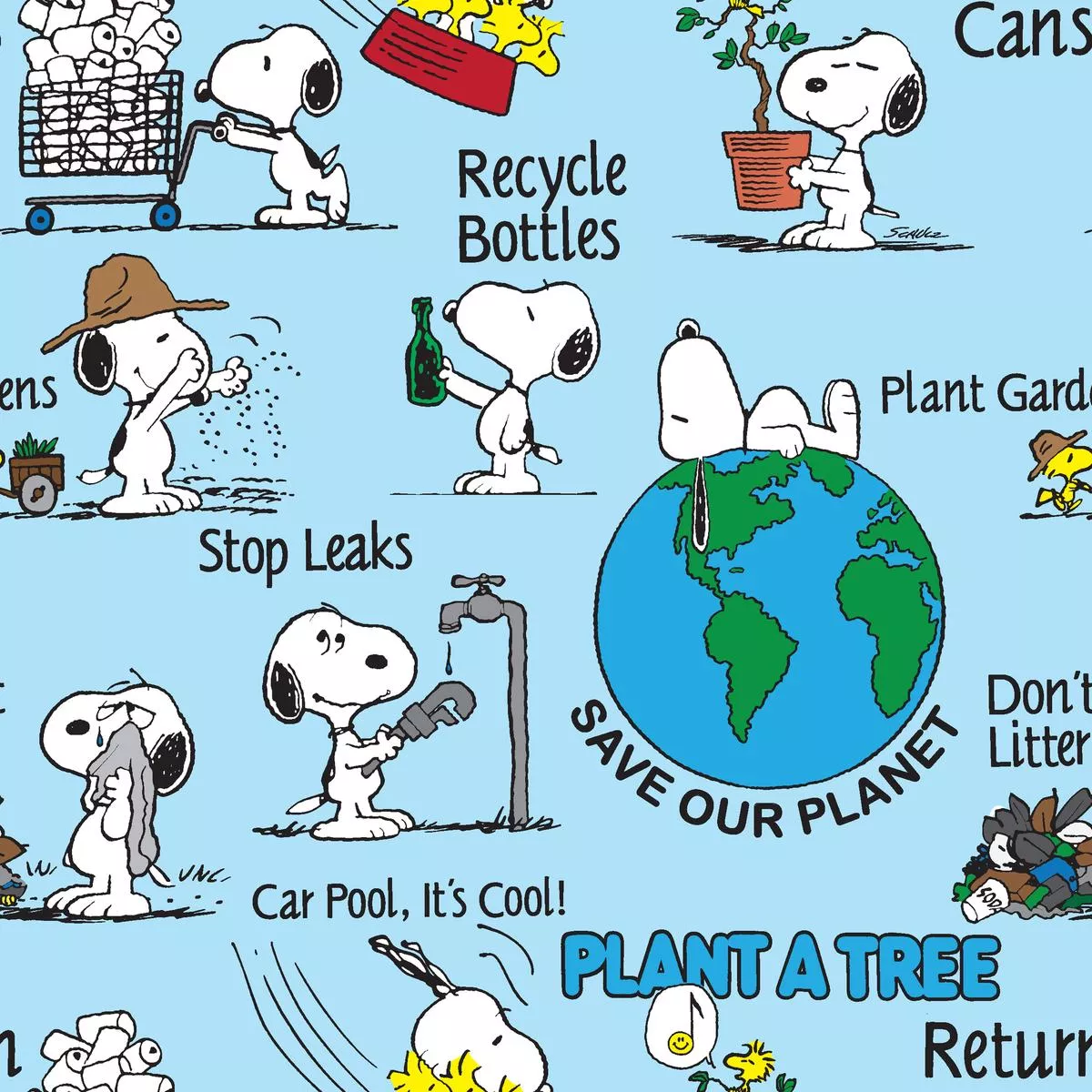 peanuts-snoopy-planet-pals-fabric Peanuts Snoopy Planet Pals Fabric