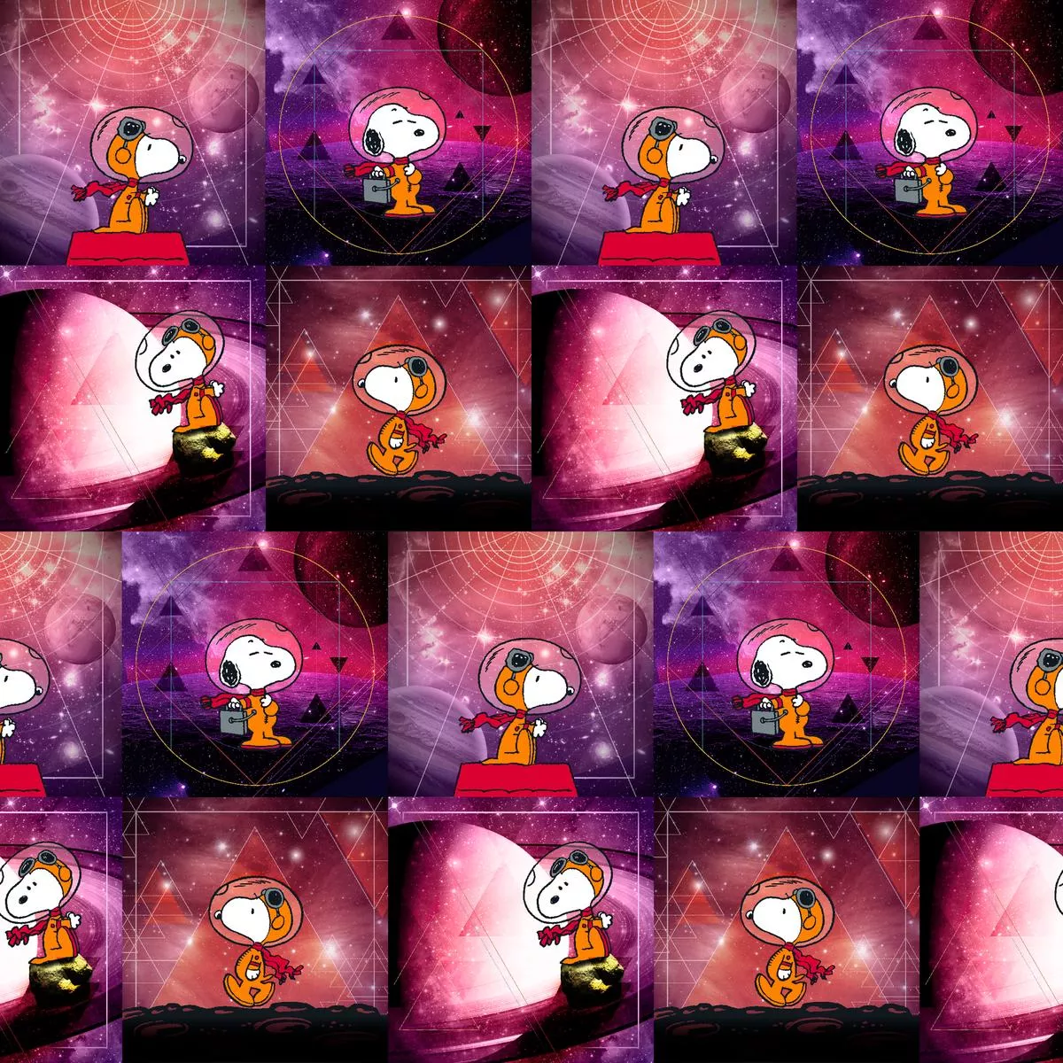 peanuts-snoopy-space-galaxy-fabric Peanuts Snoopy Space Galaxy Fabric