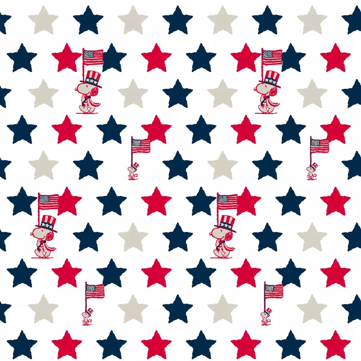 peanuts-snoopy-star-spangled-fabric Peanuts Snoopy Star Spangled Fabric