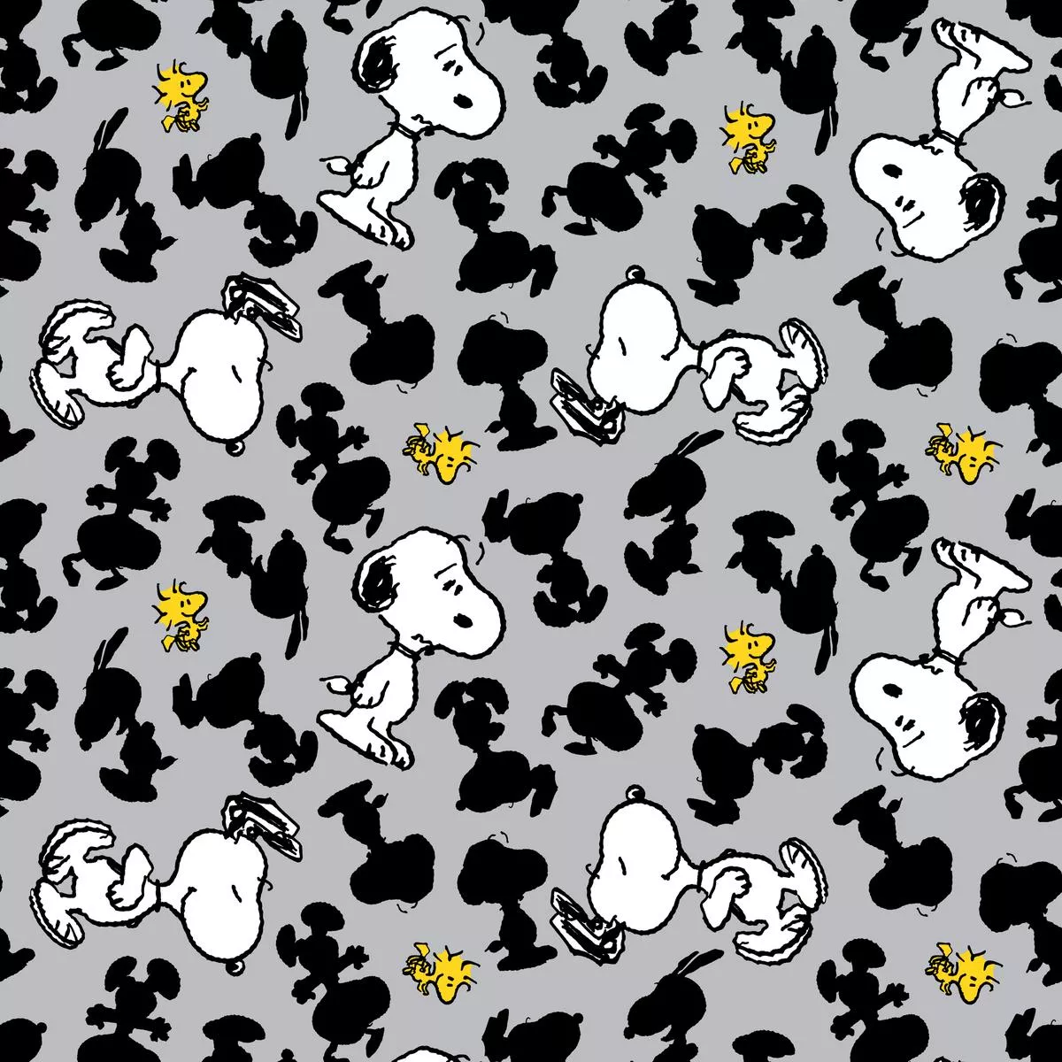 peanuts-snoopy-woodstock-shadow-pals-fabric Peanuts Snoopy & Woodstock Shadow Pals Fabric