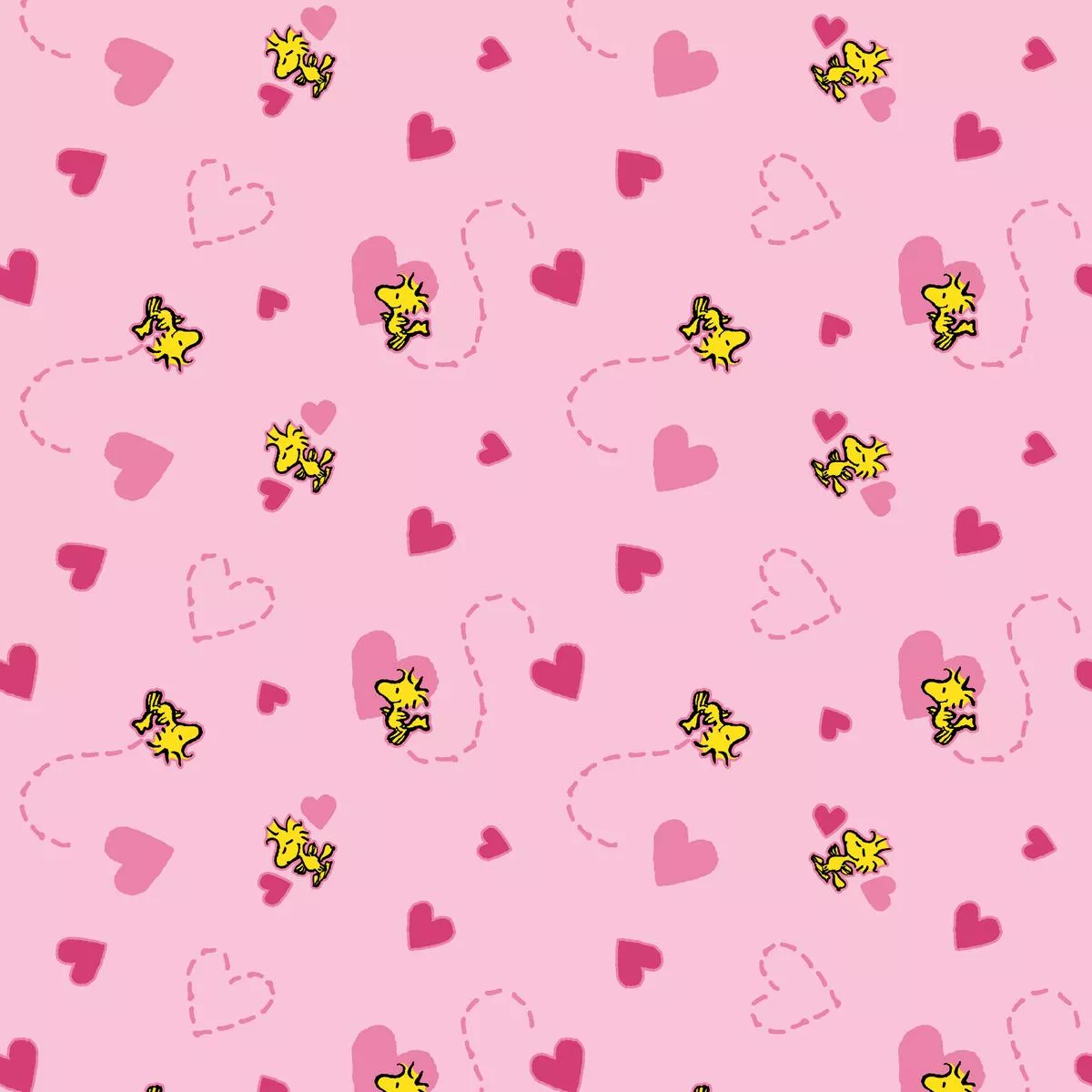 peanuts-woodstock-lovebird-fabric Peanuts Woodstock Lovebird Fabric