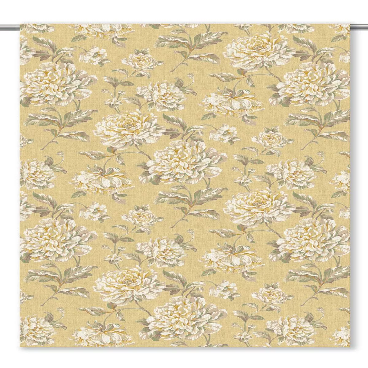 pelling-fabric-by-yard-eggnog-yellow-cream-sage-gray ‘Pelling’ Fabric by the Yard (Eggnog Yellow/ Cream/ Sage Gray)