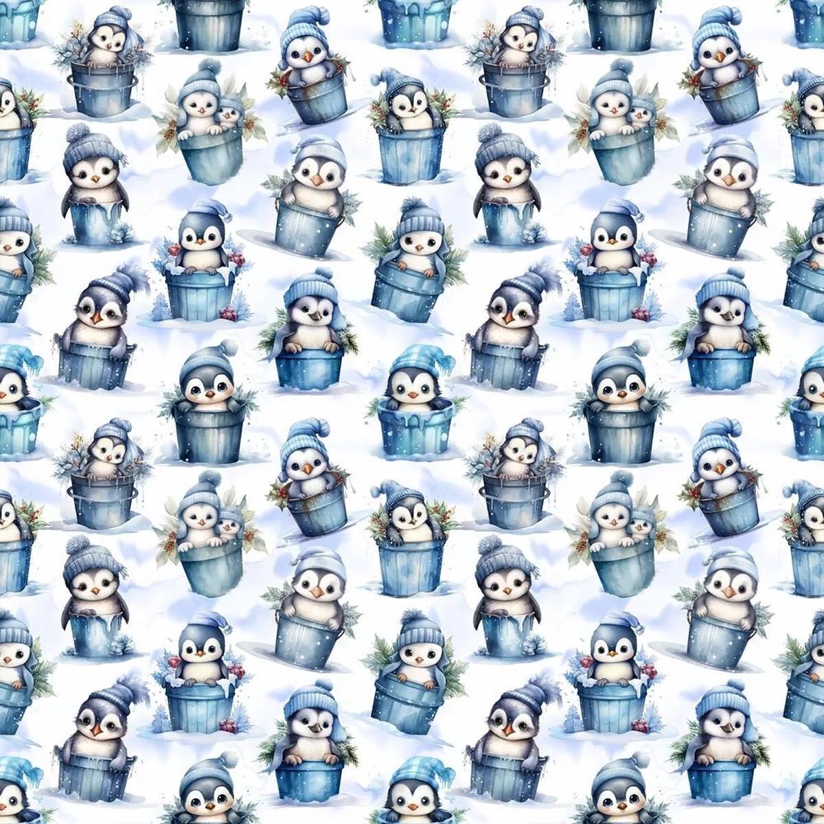 penguins-in-pales-winter-fabric Penguins In Pales Winter Fabric