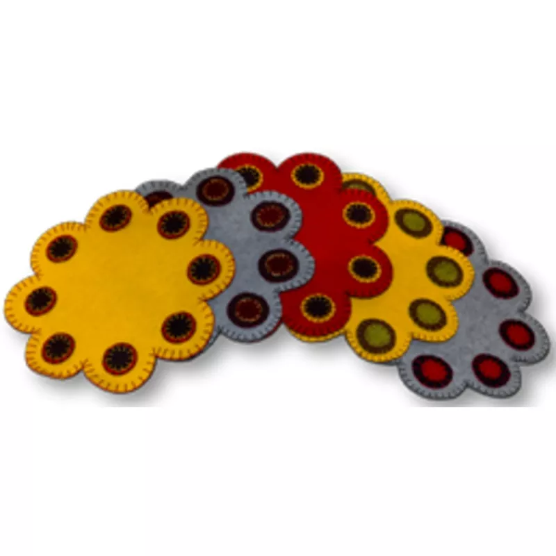 Penny Felt Candle Mat Kit Black