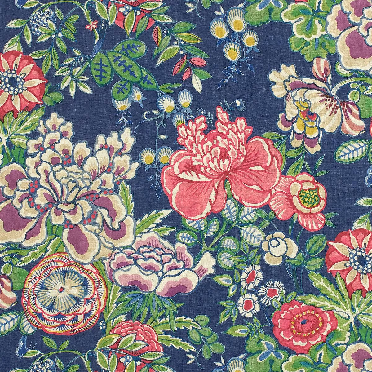 Peony Garden Navy Fabric