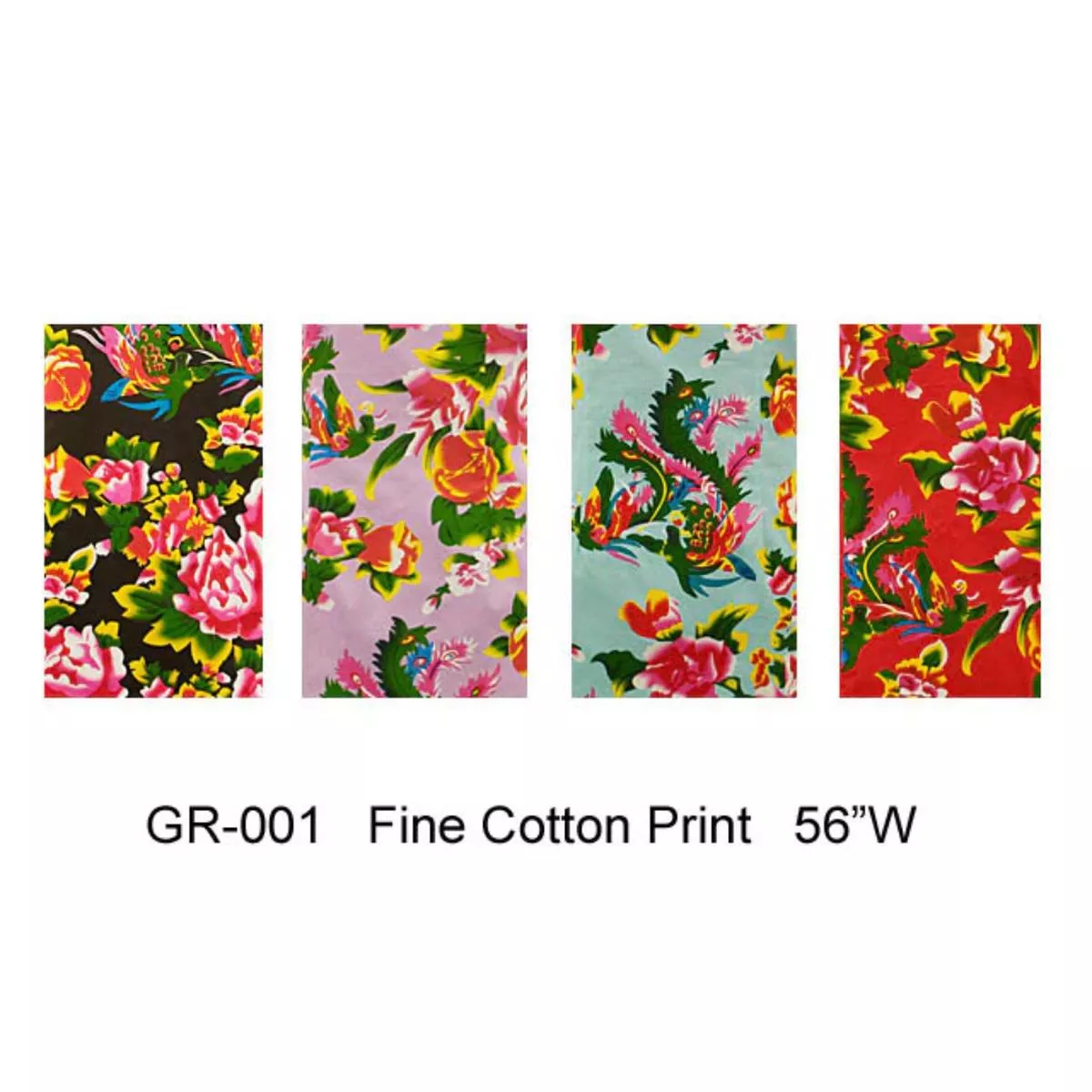 peony-phoenix-print-cotton-fabric Peony Phoenix Print Cotton Fabric