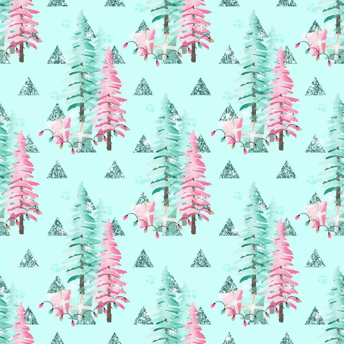 peppermint-christmas-trees-fabric-green Peppermint Christmas Trees Fabric – Green