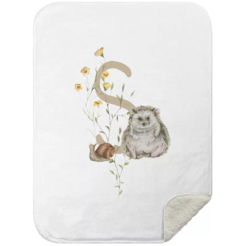 personalized-soft-sherpa-blanket-with-letter-s Personalized Soft Sherpa Blanket with Letter “S”