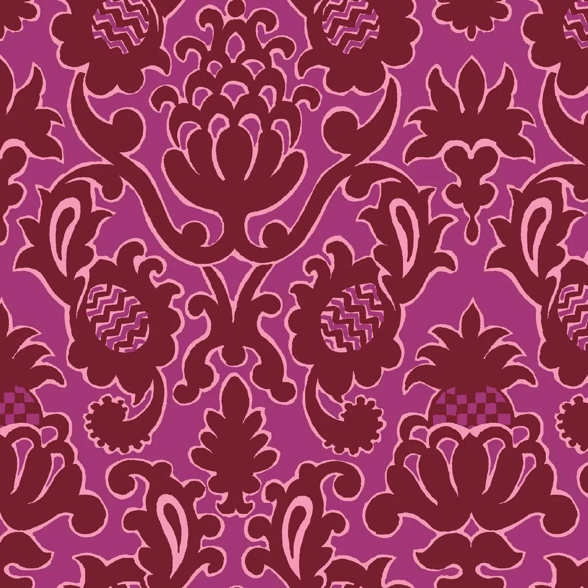 pistachio-manor-on-purple-fabric Pistachio Manor on Purple Fabric