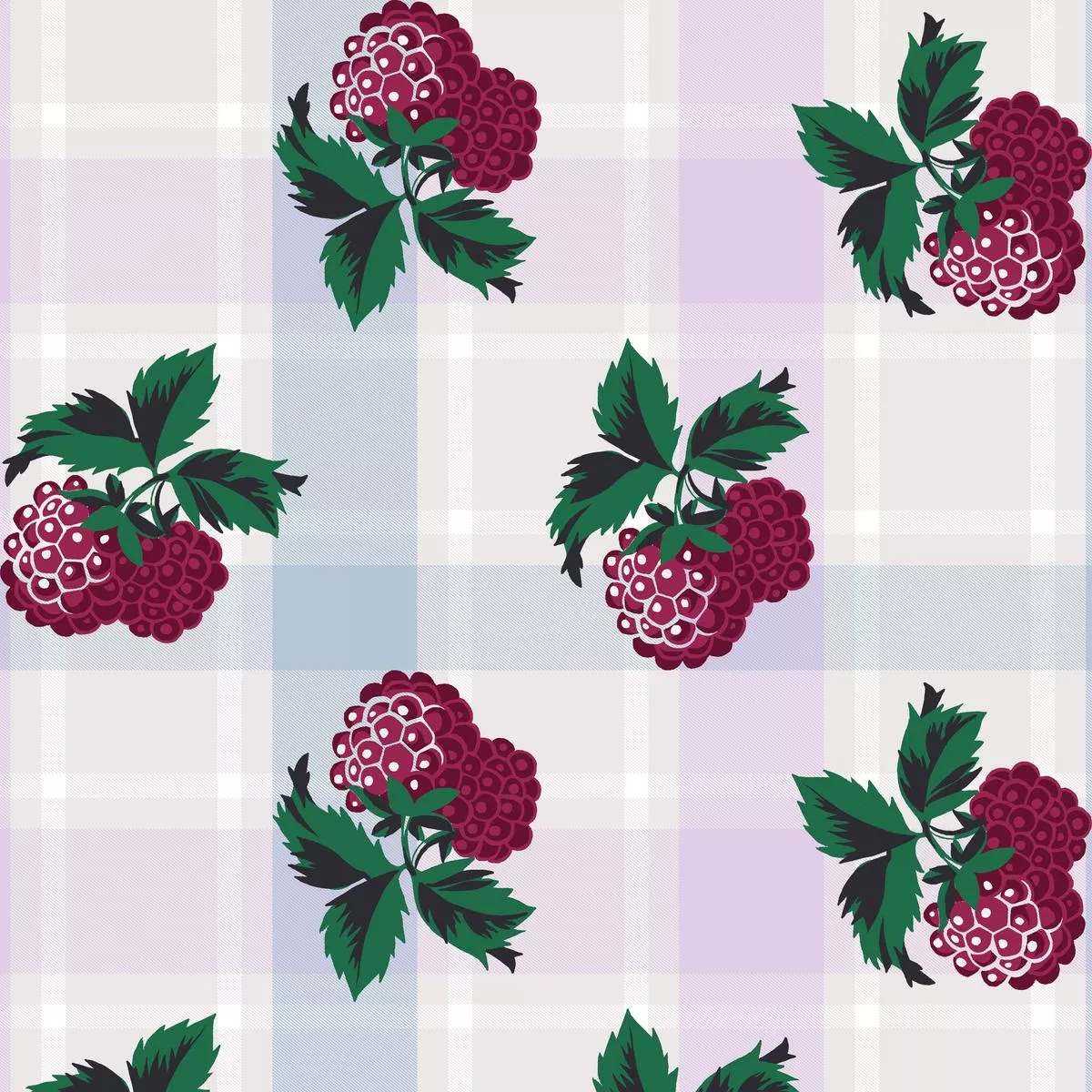 plaid-berry-bush-classic-fruit-fabric Plaid Berry Bush – Classic Fruit Fabric
