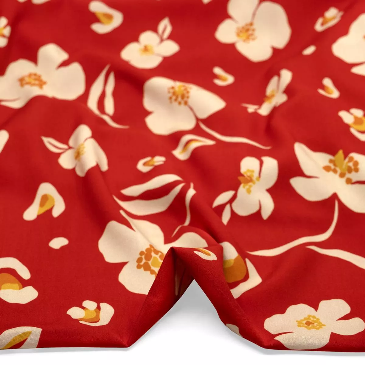 poppy-printed-viscose-challis-chili-pepper-cream Poppy Printed Viscose Challis – Chili Pepper/Cream