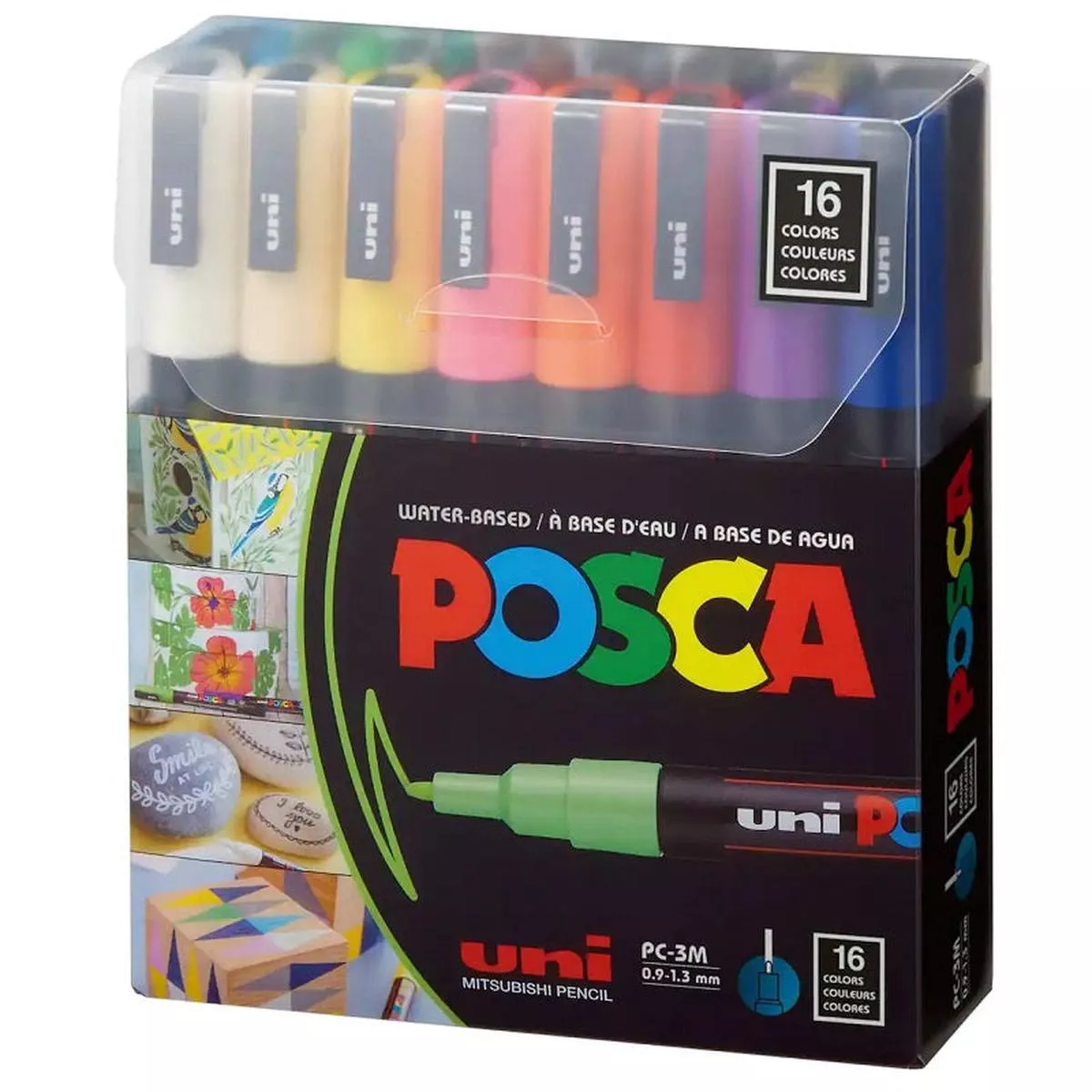 posca-paint-marker-16-colors-pc-3m-extra-fine-basic-set Posca Paint Marker 16 Colors PC-3M Extra Fine Basic Set